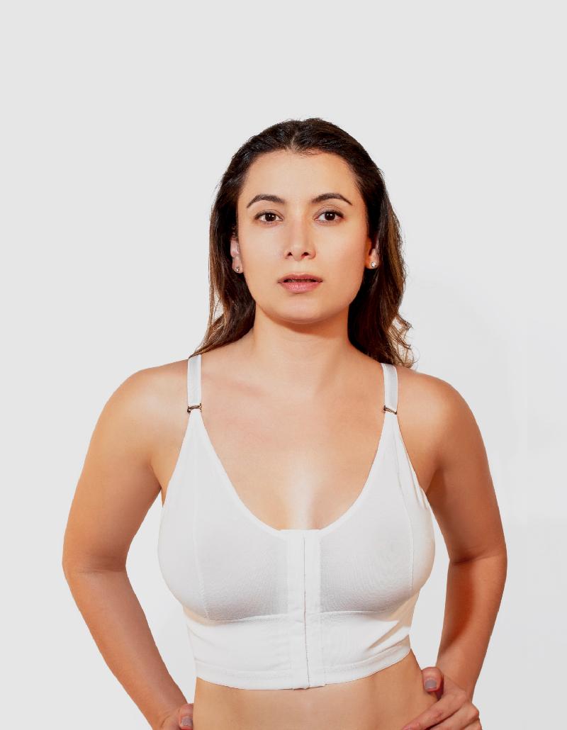 POST-SURGICAL BRA WITH FRONT CLOSURE AND STRAPS – lucyacostalipofajas